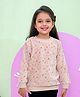 The Mom Store Cotton Blend Knit Full Sleeves Abstract Printed Light Winter Sweatshirt - Beige