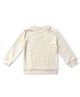 The Mom Store Cotton Blend Knit Full Sleeves Geometric Designed Sweatshirt - Off White