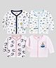 KUCHIPOO Cotton Blend Knit  Pack Of 4 Full Sleeves Animals Vehicles & Doodle Art Printed Tees - White