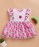 Wonderchild Sleeveless Strawberry Patch Detailed Dress - Pink