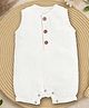 Mom's Home Organic Cotton Knit Sleeveless Textured Super Soft Sleepsuit - White