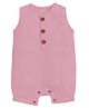 Mom's Home Organic Cotton Knit Sleeveless Textured Super Soft Sleepsuit - Pink