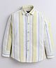 Polka Tots Cotton Woven Full Sleeves Striped Shirt - Yellow