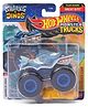 Hot Wheels Die Cast Free Wheel Free Style Dem derby Monster Toy Truck - Sharks VS Dinos 3/8 - Blue