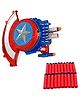 Vikrida Blaster Reveal Shield Toy Gun for Kids  Manual Soft Bullet Shooter with Protective Shield & 40 Safe Foam Bullets  Outdoor Action Play Toy
