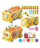 Magicwand Intelectual Montessori Musical Carrot Harvest,Fishing Shape Sorter Educational School Buswith 9 Functions  for ToddlersPack of 1 Bus Multi-Colored