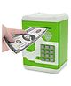 Magicwand Plastic Money Safe Kids Piggy Savings Bank with Electronic LockPack of 1 Green & White ...