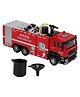 Magicwand 1:32 Scale Die-Cast Fire Brigade Truck with Openable Doors & Pull Back Action with Light & Sound Pack of 1 - Red