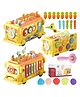 Magicwand Intelectual Montessori Musical Carrot Harvest,Fishing Shape Sorter Educational School Buswith 11 Functions  with Display Box for ToddlersPack of 1 Bus Multi-Colored