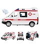 Magicwand 1:32 Scale Die-Cast Ambulance with Stretcher Openable Doors & Pull Back Action,Music & Lights