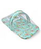Safe-O-Kid Cotton Baby Mattress with Pillow & Half Openable Mosquito Net | Foldable Bedding Set for Newborns & Toddlers | Lightweight & Travel-Friendly