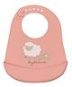 SAFE-O-KID Premium Silicone Baby Bib Lightweight, Foldable, Non-Toxic Bib with Spill-Proof, Adjustable, Soft, Easy-to-Clean Feeding Bib for toddlers, Peach