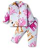 Enfance Core Full Sleeves Animals Printed Coordinating Night Suit Set - Sky Blue