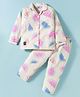 Enfance Core Full Sleeves  Watermelon Printed Coordinating Night Suit Set - Cream
