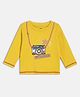 MINI KLUB Cotton Knit Full Sleeves Camera Printed Tee - Mustard