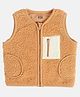 MINI KLUB Cotton Blend Knit Sleeveless Textured Light Winter Jacket - Brown