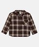 MINI KLUB Cotton Woven Full Sleeves Tartan Checked Shirt - Brown