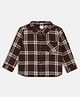 MINI KLUB Cotton Knit Full Sleeves Tartan Checked Shirt - Brown