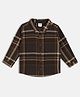 MINI KLUB Cotton Knit Full Sleeves Checked Shirt - Brown