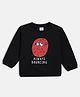 MINI KLUB Cotton Knit Full Sleeves Basketball Printed Sweatshirt - Black