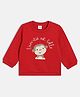 MINI KLUB Cotton Knit Full Sleeves Animal Printed Sweatshirt - Red