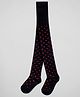 The Sandbox Clothing Co Cotton Lycra Knit Hearts Designed Stockings - Black