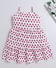 The Magic Wand Cotton Woven Singlet Floral Printed Tiered Dress - White