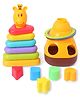 TOYMATE Giraffix  3 in 1 Stack Sort & Toss Toy Play Set - Multicolor