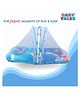 Baby Tales Little Dolphin Printed Baby Bedding with Mosquito Net - Blue