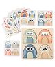 BitFeex Montessori Wooden 3D Owl Face Changing Puzzle  Emotional Expression Matching Game with 10 Double-Sided Question Cards  Educational Wooden Toy for Preschool Boys and Girls Ages 3 to 6 Years