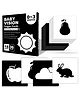 BitFeex Baby Black and White Vision Trigger Cards  18 Sheets, 36 Pages High Contrast Flash Cards for Newborns (03 Months)  Visual Development & Brain Stimulation Toy
