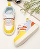 ONYC Colour Blocked Designed Velcro Closure Shoes - White