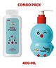 Joychick Baby Shower Gel Nourished with Pro-Vitamin B5 and Chamomile 200ml & Joychick Baby Powder Nourished with calming Sandalwood and nourishing Goa Butter Tree Extract 200g