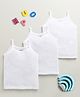 BUMZEE Cotton Knit Pack Of 3 Sleeveless Solid Slips - White