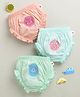 BUMZEE Cotton Knit Pack Of 3  Cute Animals Printed Panties - Peach & Mint Green