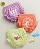 BUMZEE Cotton Knit Pack Of 3 Cute Cats Printed Panties - Peach & Lavender