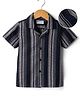 Kookie Kids Woven Half Sleeves Shirt With Stripes - Muticolour