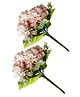 YOGO DECOR Ball Chrysanth Hydrandea Artificial Flowers -Pink, 2 Sticks with 7 Flowers Each for Home & Office Décor
