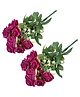 YOGO DECOR Blush Rose Artificial Flowers -Purple, 2 Sticks with 9 Flowers Each for Home & Office Décor