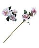 YOGO DECOR Magnolia Bicolour Artificial Flowers -Grand Pink, 1 Stick with 3 Flowers for Home & Office Decor -Elegant & Durable -Ideal for Hotels, Restaurants or Floral Bouquets Arrangements