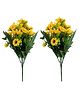YOGO DECOR Gerbera Daisy Artificial Flowers - Yellow, 2 Sticks with 19 Flowers Each for Home & Office Decor | Elegant & Durable | Ideal for Hotels, Restaurants or Floral Bouquets Arrangements