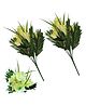 YOGO DECOR Gladious Artificial Flowers -Yellow, 10 Flowers Each (Set of 2 Sticks) for Home & Office Decor -Elegant & Durable -Ideal for Hotels, Restaurants or Floral Bouquets Arrangements