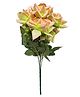 YOGO DECOR Passion Rose Artificial Flowers - Peach, 7 Flowers (Set of 1 Stick) for Home & Office Decor -Elegant & Durable -Ideal for Hotels, Restaurants or Floral Bouquets Arrangements
