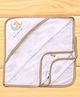 Pink Rabbit Terry Knit Hooded Towel With Born To Be Loved Text Print L 81 x L 81 cm - Beige
