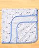 Pink Rabbit Terry Knit Towel With Paris Print L 81 x L 81 cm - Light Blue