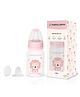 Mama Jama Anti-Colic, BPA Free PP 125 ml Feeding Bottle ( Pink , Lion )