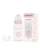Mama Jama Premium Glass Anti-Colic, 125 ml Feeding Bottle ( Pink, Lion )