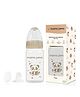 Mama Jama Premium Glass Anti-Colic, 125 ml Feeding Bottle (Brown, Panda)