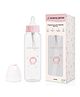 Mama Jama Premium Glass Anti-Colic, 225 ml Feeding Bottle (Pink, Lion)