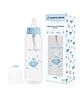 Mama Jama Premium Glass Anti-Colic, 225 ml Feeding Bottle (Blue, Owl)